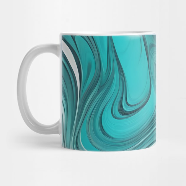 Turqoise Marbled Swirls by MaayanStudios